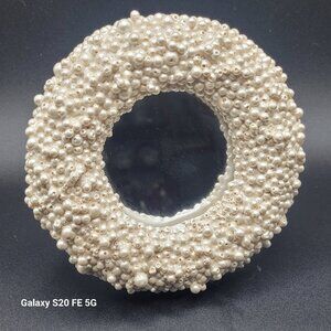 Small Home Decor Mirror Accent Cluster Pearl Mirror Free Standing Mirror